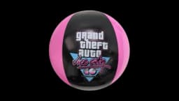 Vice City 10th Anniversary Beach Ball - Black/Pink/White