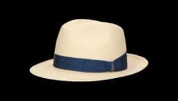 Federico Panama Quito Medium Brim - Natural/Royal Blue Hatband