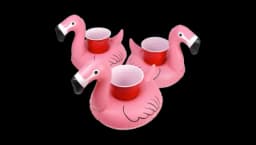 Inflatable Flamingo Pool & Hot Tub Drink Holders (3 Pack)