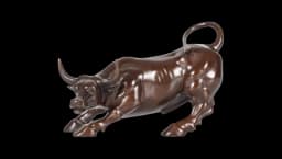 Charging Bull Bronze Wall Street Statue
