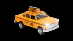 Diecast Yellow NYC Classic Checkered Taxi Cab 4.5"