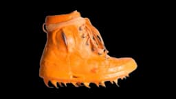 Object Dyed Prosthetic Ankle Drip Rubber Sneaker - Orange
