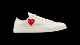 PLAY Single Heart Chuck 70 - Milk/Black/Red