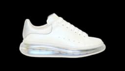 Oversized Sneakers - Clear Sole White Pearl