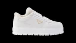 Leather Laced Sneakers - White