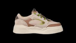 Force Trainers - Beige Mesh/Brown Leather