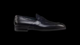 Calfskin & Diamante Crocodile Loafers - Blue