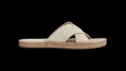 Off White Suede Espadrille Sandals