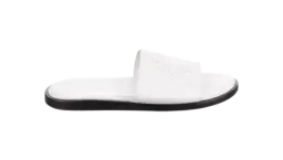 Cross-Patch Leather Sandals - White