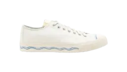 Wave-Print Sneakers - White/Blue