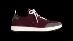 Bordeaux Cotton-Knit Sneakers With Calfskin Suede