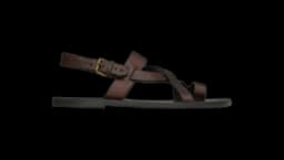 IOS Sandals in Smooth Leather - Dark Chocolate