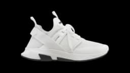 Neoprene Suede Jago Sneaker - White/White