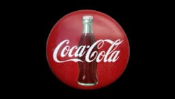 Coca-Cola Porcelain Button Sign