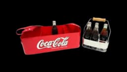 Vintage Advertising Metal Coca-Cola Stadium Cooler & Bottle Carrier