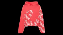 Coca-Cola Print Hoodie - Red/White