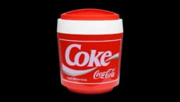 Vintage Coca-Cola Ice Bucket 1960s - Red/White