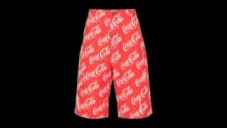 Coca-Cola Print Cotton Shorts - Red/White