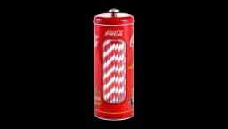 Coke Straw Holder Tin - 20 Paper Straws Inside