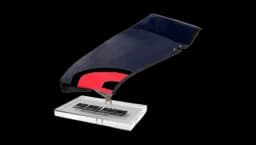 RB Racing 2009 RB5 Grand Prix Used Right Hand Front Wing Flap On Plinth