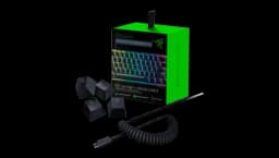 PBT Keycap + Coiled Cable Upgrade Set Classic Black 120pcs (English)