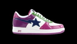 Bape Sta Low Patent Leather - Orange/White/Green