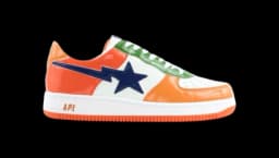 Bape Sta Low FS-001 Patent Leather - Orange/Blue/Green/White