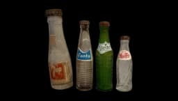 Pepsi-Cola, Green Sprite, Fanta, 7UP Miniature Soda Pop Bottles 1950s 