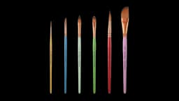 6 Pack Face Paint Brush Set