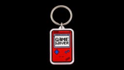 Retro Gaming Acrylic Keychain Game Over - Red