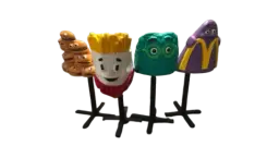 Fry Guy, Hamburger, Grimace Playland Playground Chairs 1980s