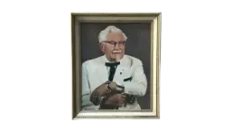 Vintage 70s 80s Colonel Sanders KFC Lobby Store Display Portrait
