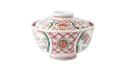 Akae Flower and Bird Kobachi Small Bowl With Lid