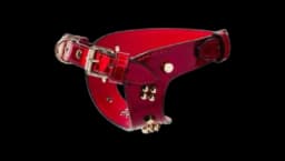 Loubiharness Embellished Leather Dog Harness - Red