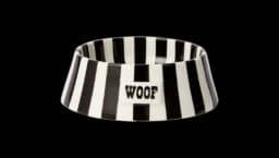 Vice Woof Porcelain Pet Bowl - Black/White