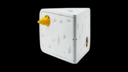 Cheese Automatic Cat Toy - White