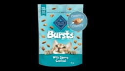 Bursts Seafood Crunchy & Creamy Cat Treats 142g