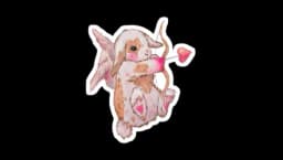 Cute Flirty Bunny Sticker