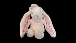 Bunny Rabbit Plush with Pink Blush Bow 10" Stuffed Animal