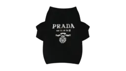 Wool & Cashmere Pet Sweater - Black/White