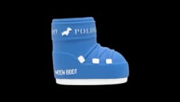 Dog Motif Boot Pet Accessory - Blue/White