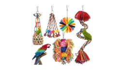 Bird Toys Rope Perch with Bell - Multicolor