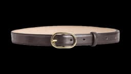 Oval-Buckle Leather Belt
