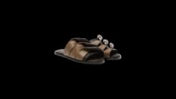 Coil Leather Slides