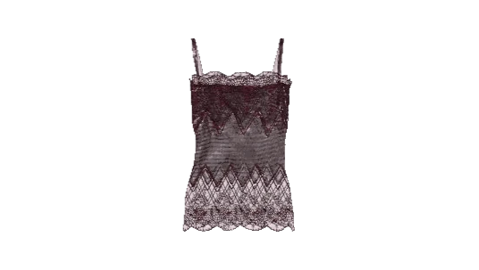 Lace-Trimmed Chainmail Top