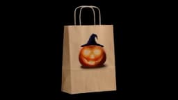 Dark Pumpkin Treat Bag - Single