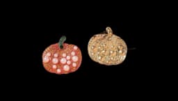 Pearl Zircon Pumpkin Earrings