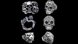 Adjustable Stainless Skull Ring