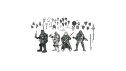 Universal Monsters x TMNT 4-Pack B&W