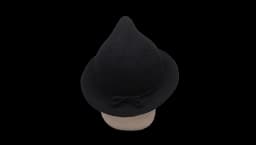 Hand-Felted Black Witch Hat